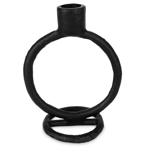 Świecznik aluminiowy czarny 15 cm