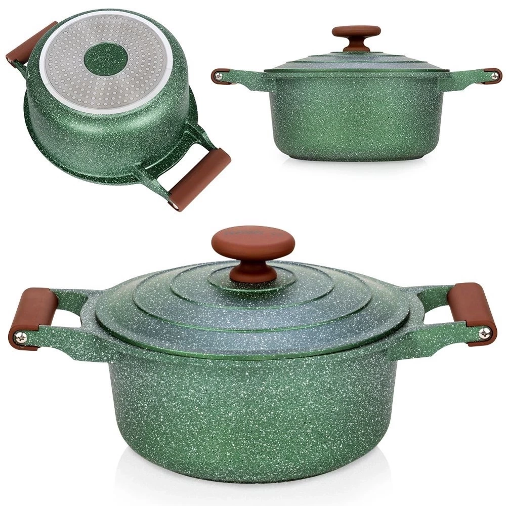 Garnek granitowy z pokrywką OMEGA 24 cm, 4,4 l