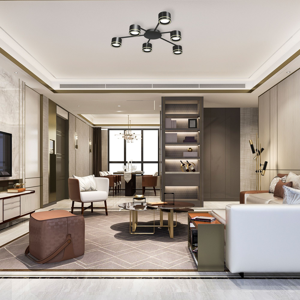 Lampa Sufitowa Videx LED Oprawa Halogenowa 6X GX53 Spot Kinkiet Reflektor