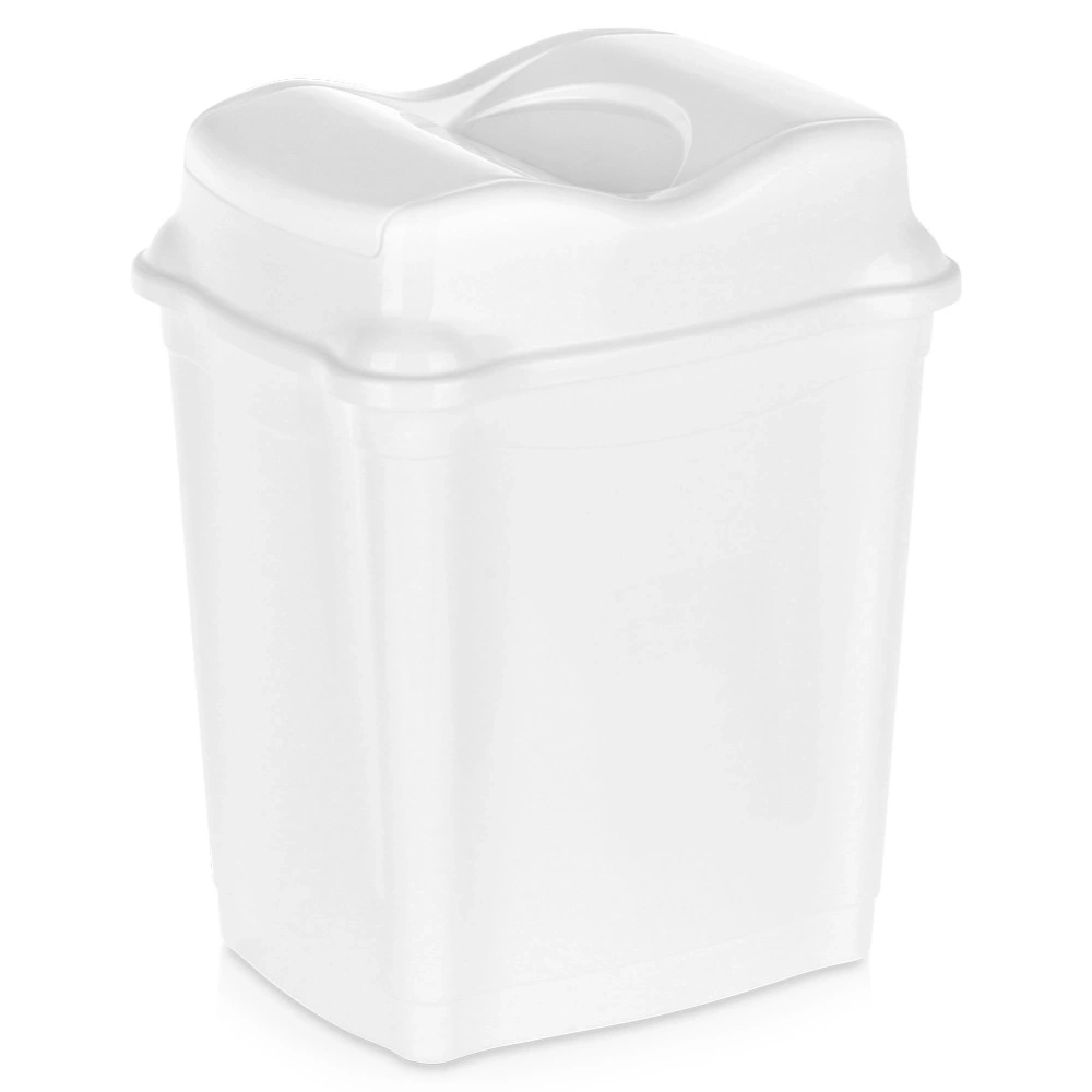 Kosz na śmieci plastikowy biały 9 l