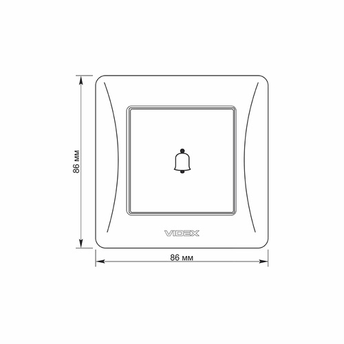 Dzwonek biały VIDEX BINERA