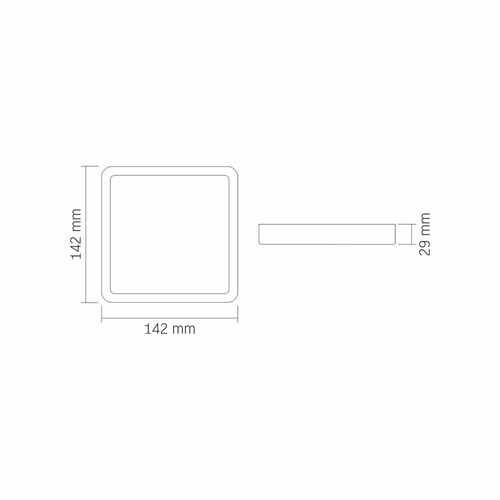 Panel Videx LED Oprawa Natynkowa Plafon 12W 1250lm 4000K Neutralna Biała