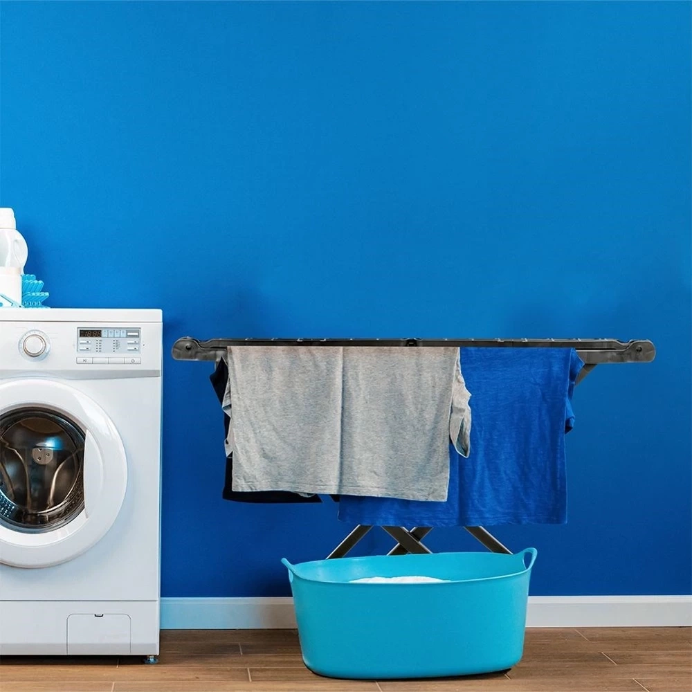 Suszarka na pranie czarna rozkładana XXL 200 cm