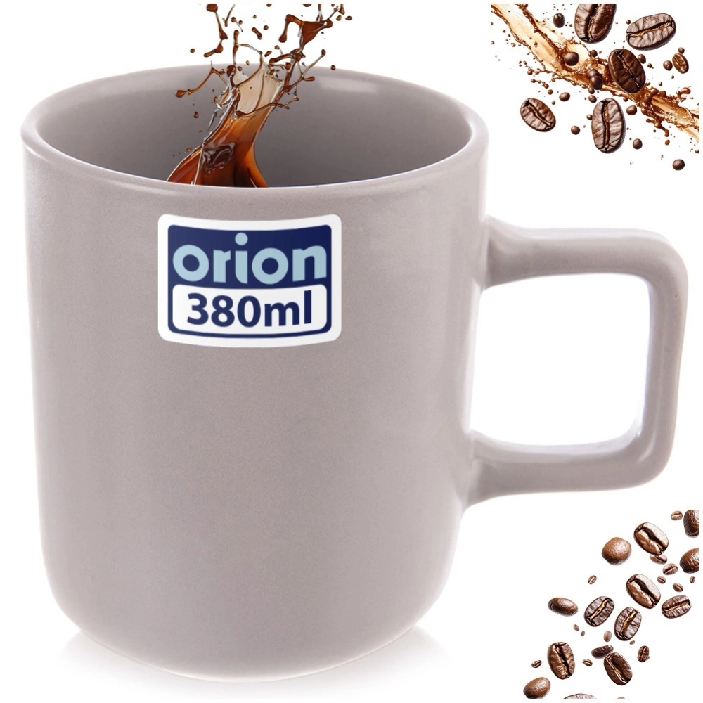 Kubek ceramiczny szary SKANDI 380 ml