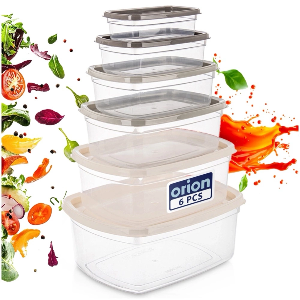 Pojemniki na żywność z pokrywką 6 szt.