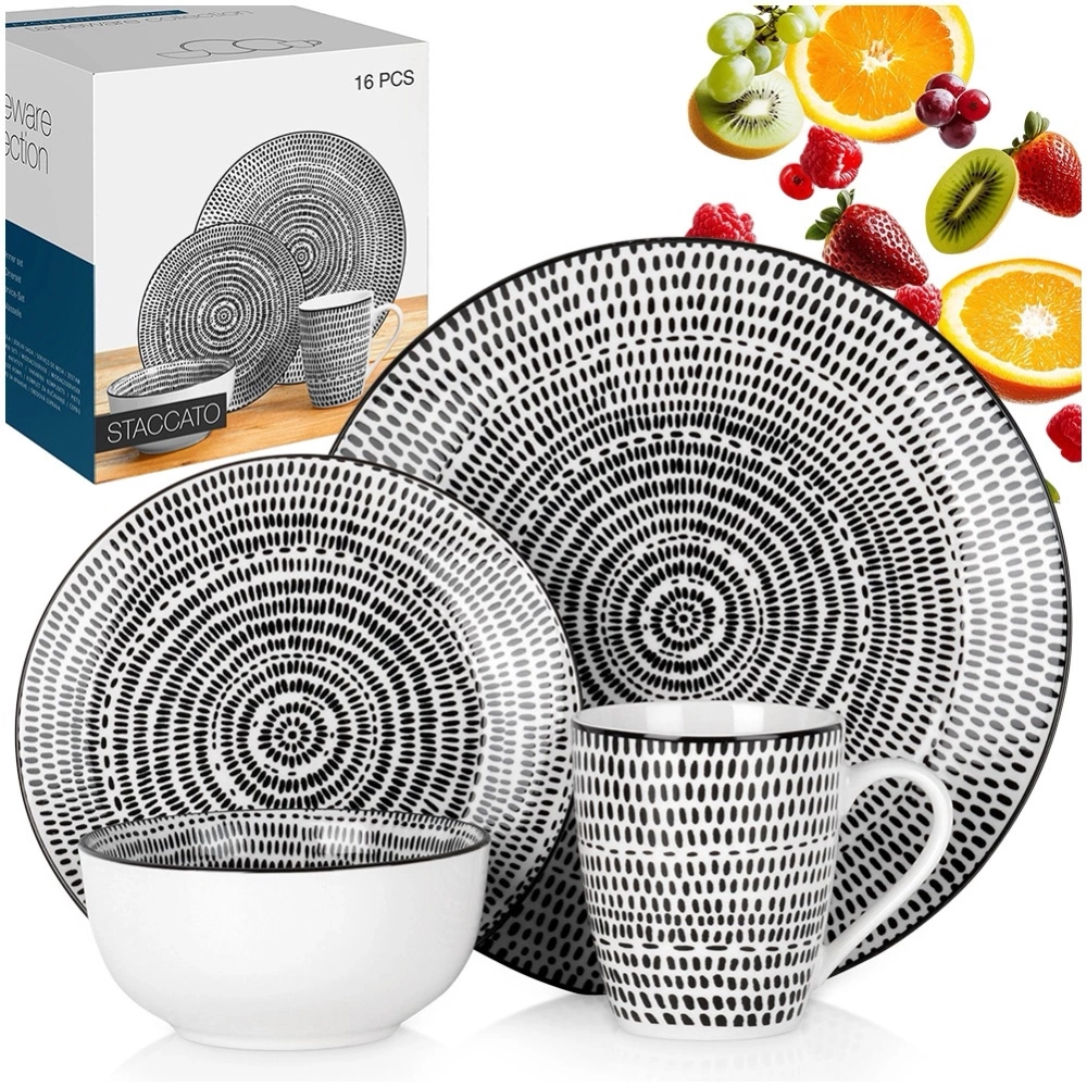 Zestaw serwis obiadowy porcelanowy 16 el.