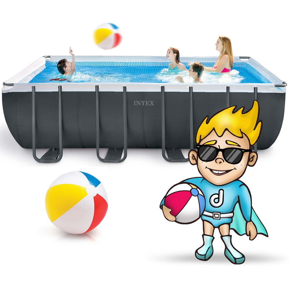 Basen ogrodowy stelażowy 549 x 274 x 132 cm 12w1 INTEX 26356