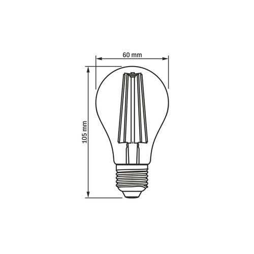 Żarówka bańka filament A60 10W E27 neutralna 1200lm 4000K Videx