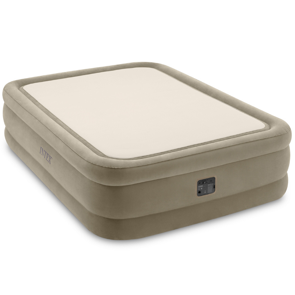 Materac welurowy z pompką ThermaLux 152x203 cm Intex 64478