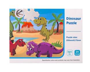 Puzzle dinozaury, układanka dla dzieci 24 elementy