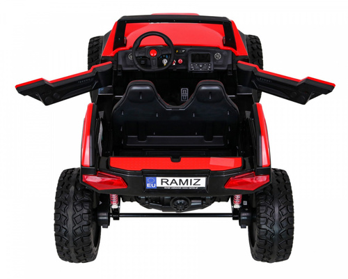 Buggy Clash na akumulator dla 2 dzieci Czerwony + Pilot + Napęd 4x4 + Regulacja siedzenia + Radio MP3 + LED