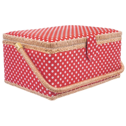 Niciarka czerwona w grochy 24x18x12 cm