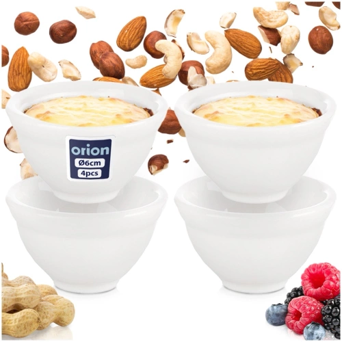 Miseczki na przekąski porcelanowe 6 cm, 40 ml 4 szt.