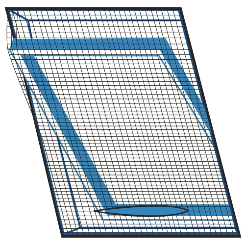 Moskitiera na okno dachowe czarna 140x120 cm