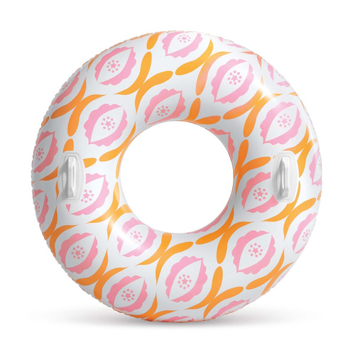 Duże koło kółko do pływania dmuchane z uchwytami 114 cm Intex 56269