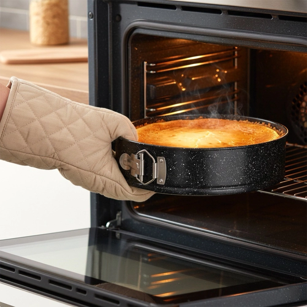 Tortownica rozpinana granitowa z pokrywką 28 cm