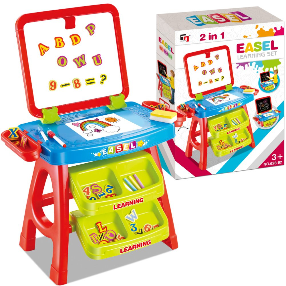 Stolik z tablicą do malowania rysowania akcesoria