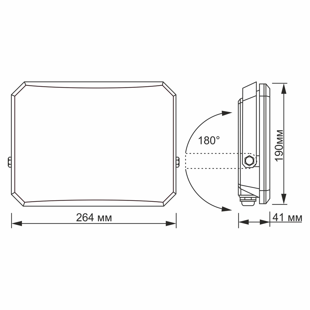 Naświetlacz Videx LED 100W 9500lm neutralna biel 5000K stop aluminium IP65
