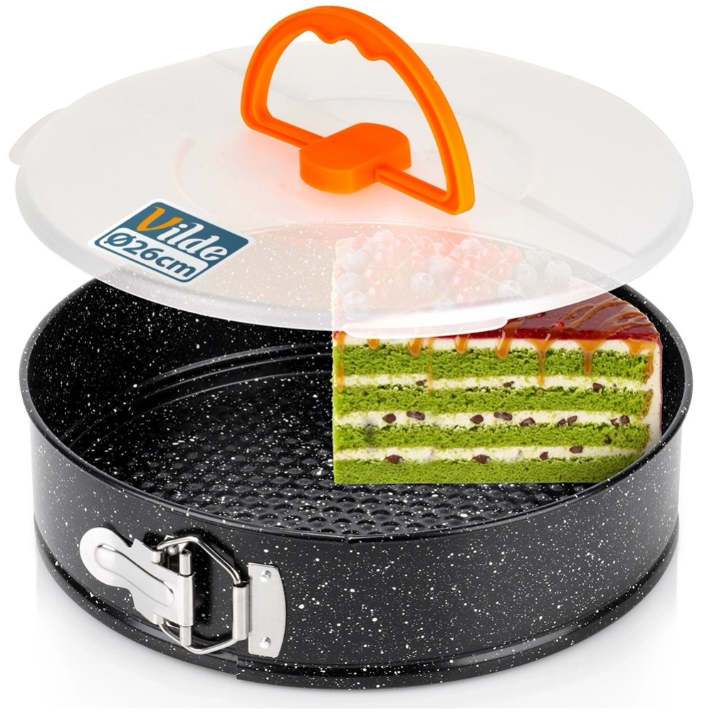 Tortownica rozpinana granitowa z pokrywką 26 cm