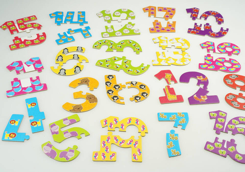 Układanka puzzle dla najmłodszych nauka liczenia cyfry