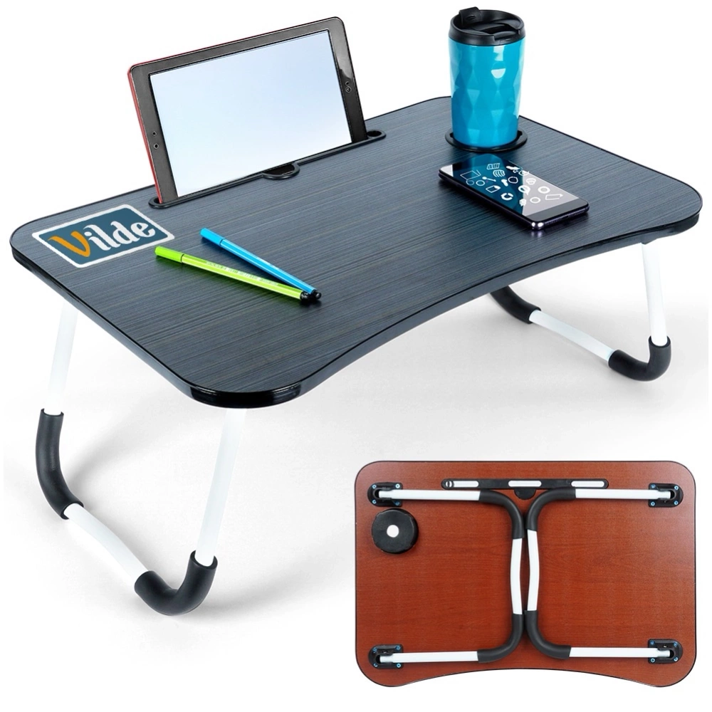 Stolik pod laptop i tablet śniadaniowy składany do łóżka 61,5x40x26 cm