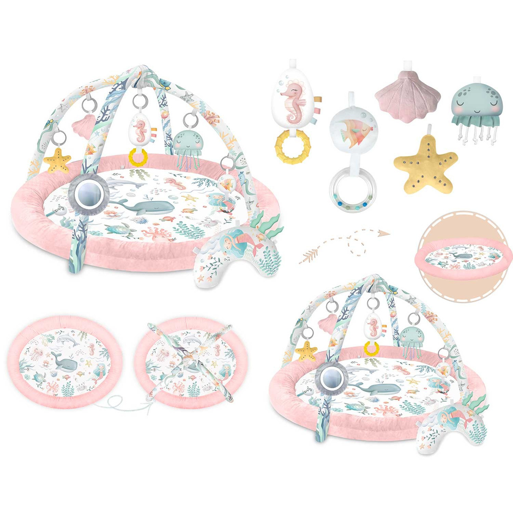 Mata edukacyjna interaktywna Ocean  - różowa