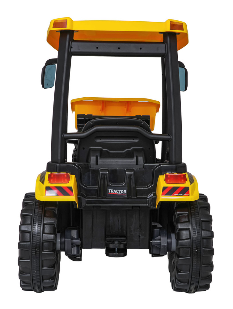 Pojazd MEGA Traktor D68 Z Przyczepką Żółty