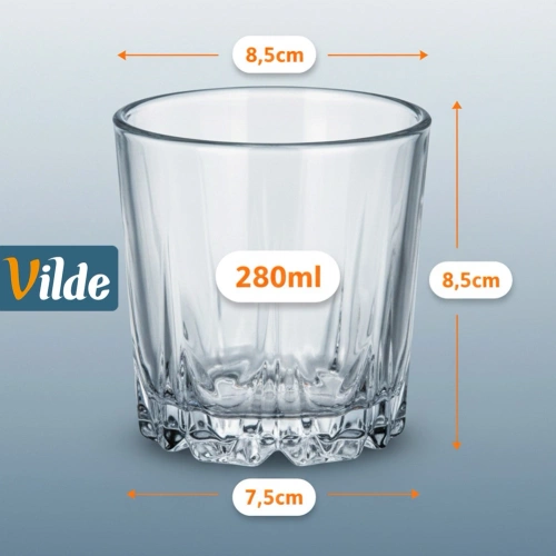 Szklanki do whisky 280 ml 6 szt.