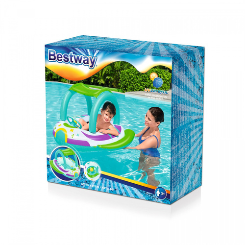 Ponton plażowy do pływania z daszkiem 107 x 112 cm Bestway 34149