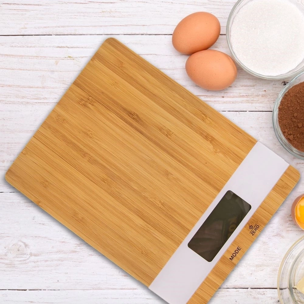 Waga kuchenna bambusowa elektroniczna płaska WHITELINE 5 kg