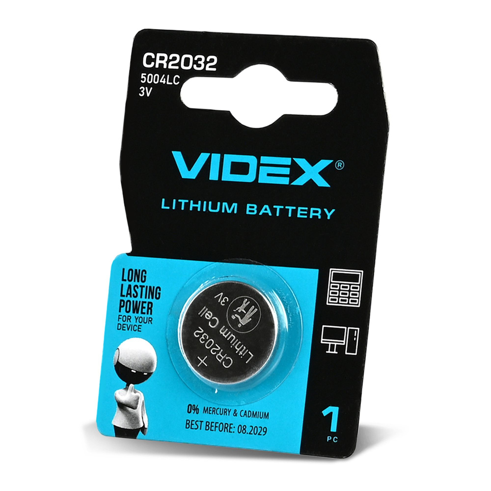 Litowa bateria CR2032 220 mAh 3V Videx z długą żywotnością blistrze