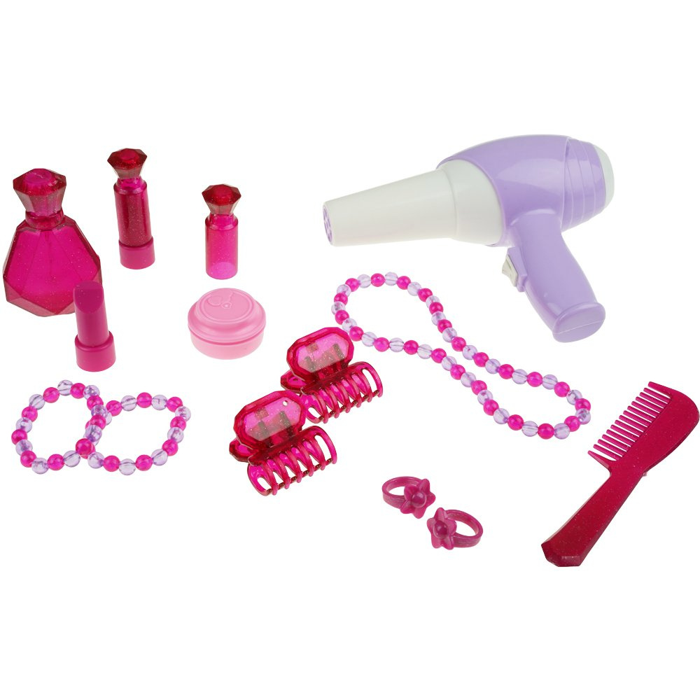 Toaletka róż dla dziewczynki z pianinem lustrem pianino akcesoria