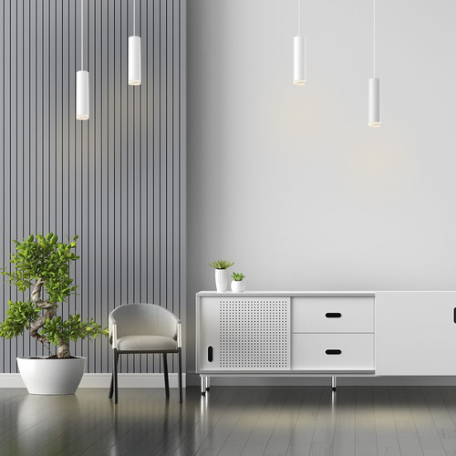 Lampa Wisząca Sufitowa Videx Tuba 1x GU10 TATUM Biała