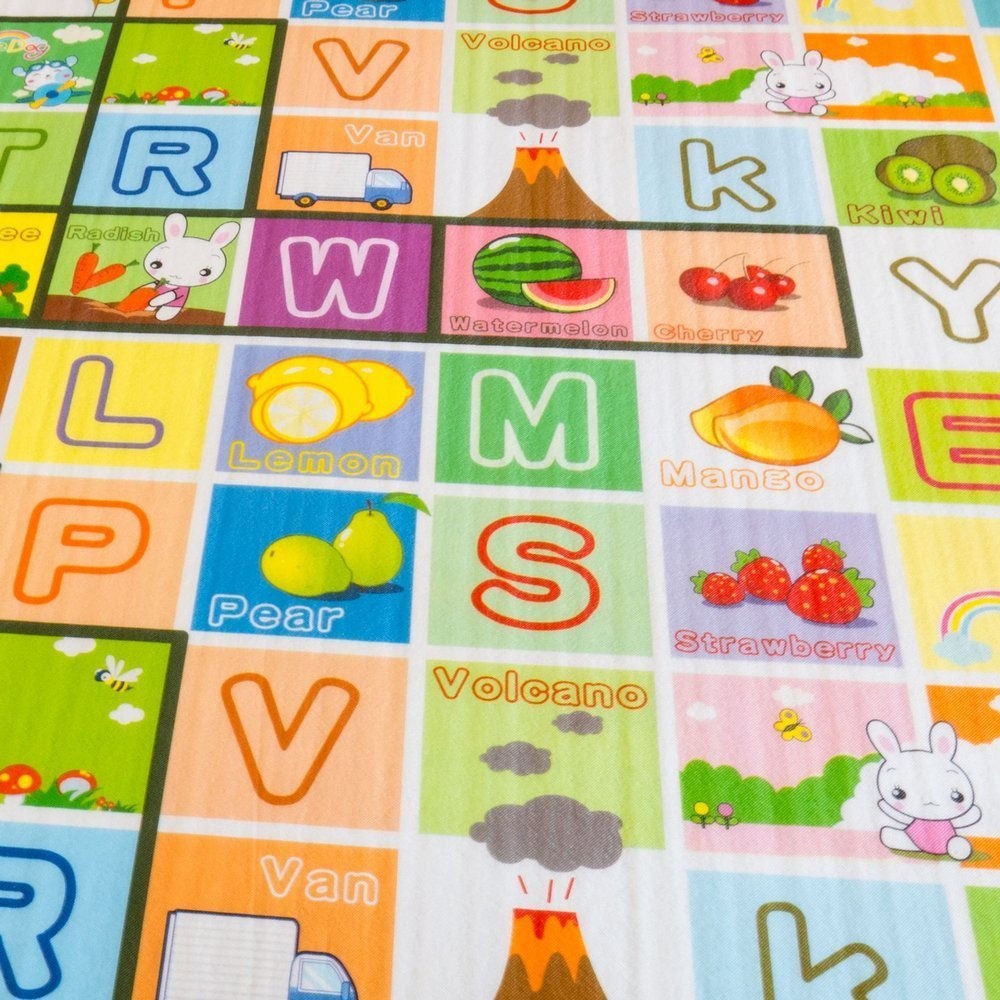 Dwustronna mata piankowa dla dzieci 180x200 cm XXL