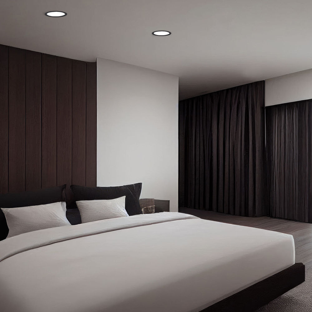 Oprawa wpuszczana LED VIDEX-DOWNLIGHT-LED-DLBR-124-BLACK-12W-NW