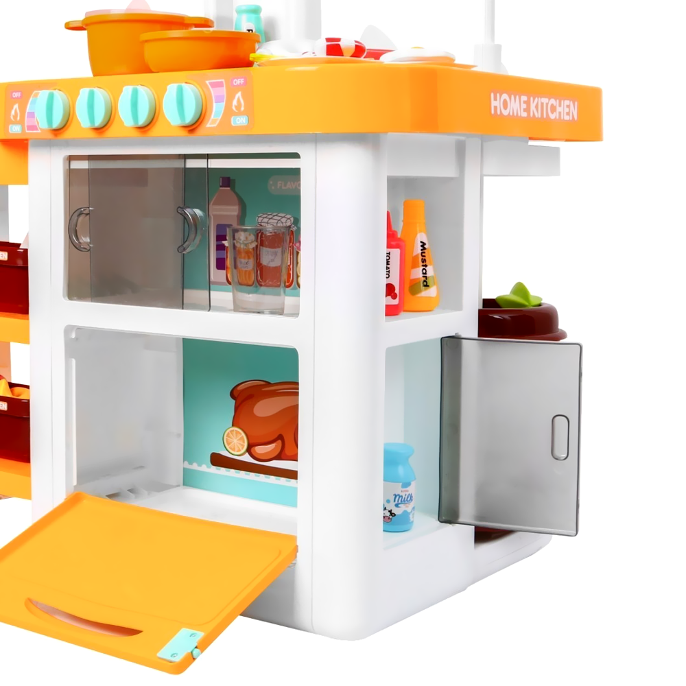 Kuchnia duża dla dzieci piekarnik, lodówka, kran, woda dźwięk swiatło Kucharz