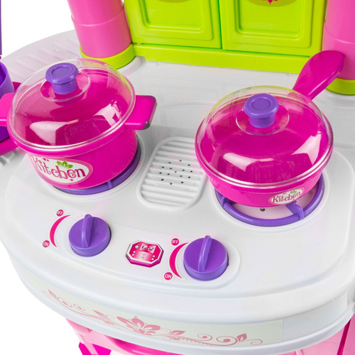 Duża kuchnia z szafką Akcesoria Dźwięki i Światła garnki