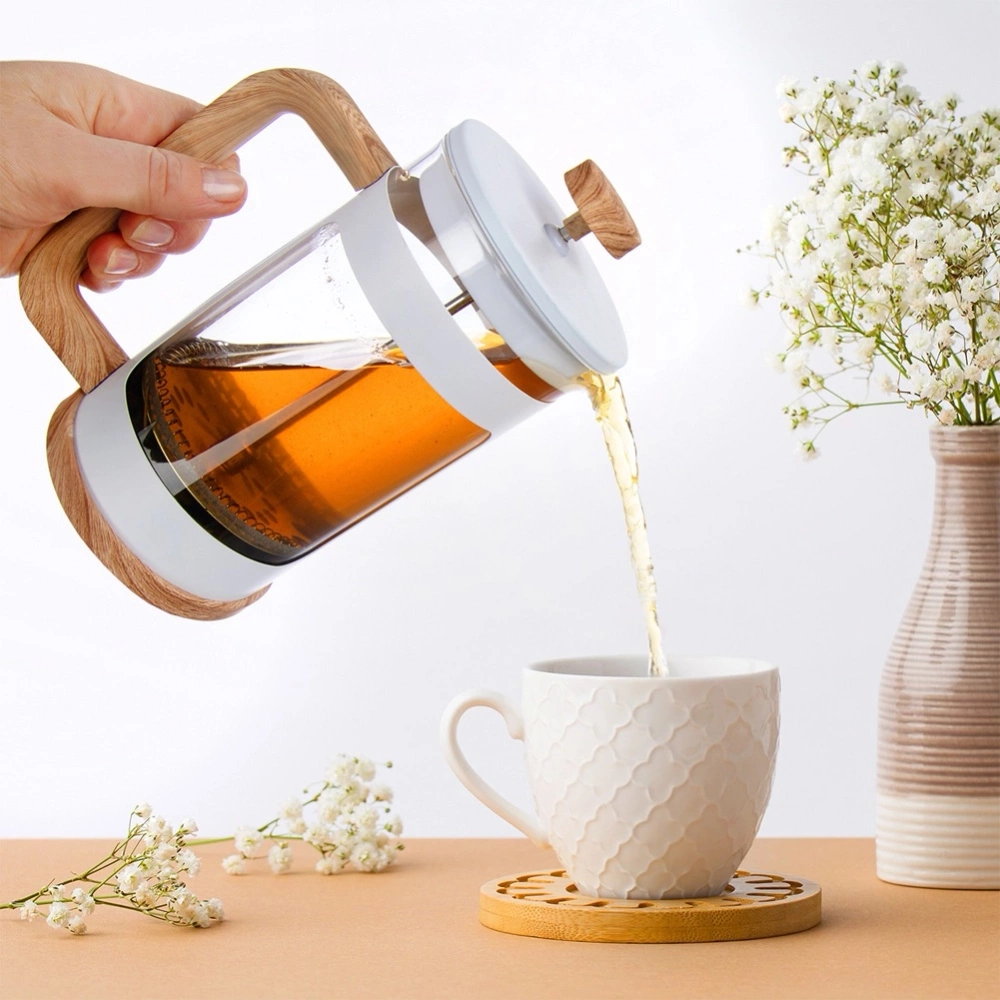 Zaparzacz tłokowy do kawy i herbaty szklany WHITELINE 650 ml