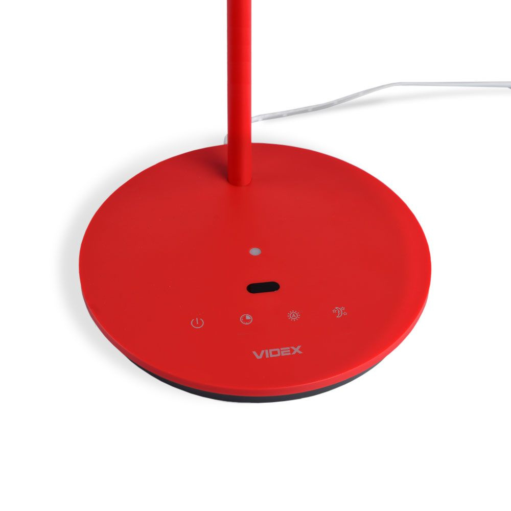 Lampa biurkowa LED ściemnialna VIDEX TF15R 20W 4100K czerwona