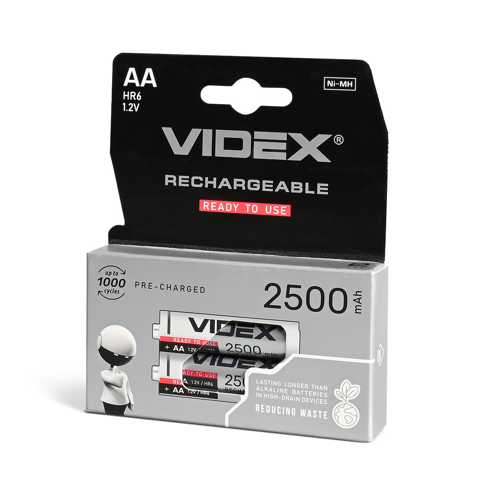 Akumulator Ni-MH VIDEX HR6 2500mAh 2 szt. BLISTER
