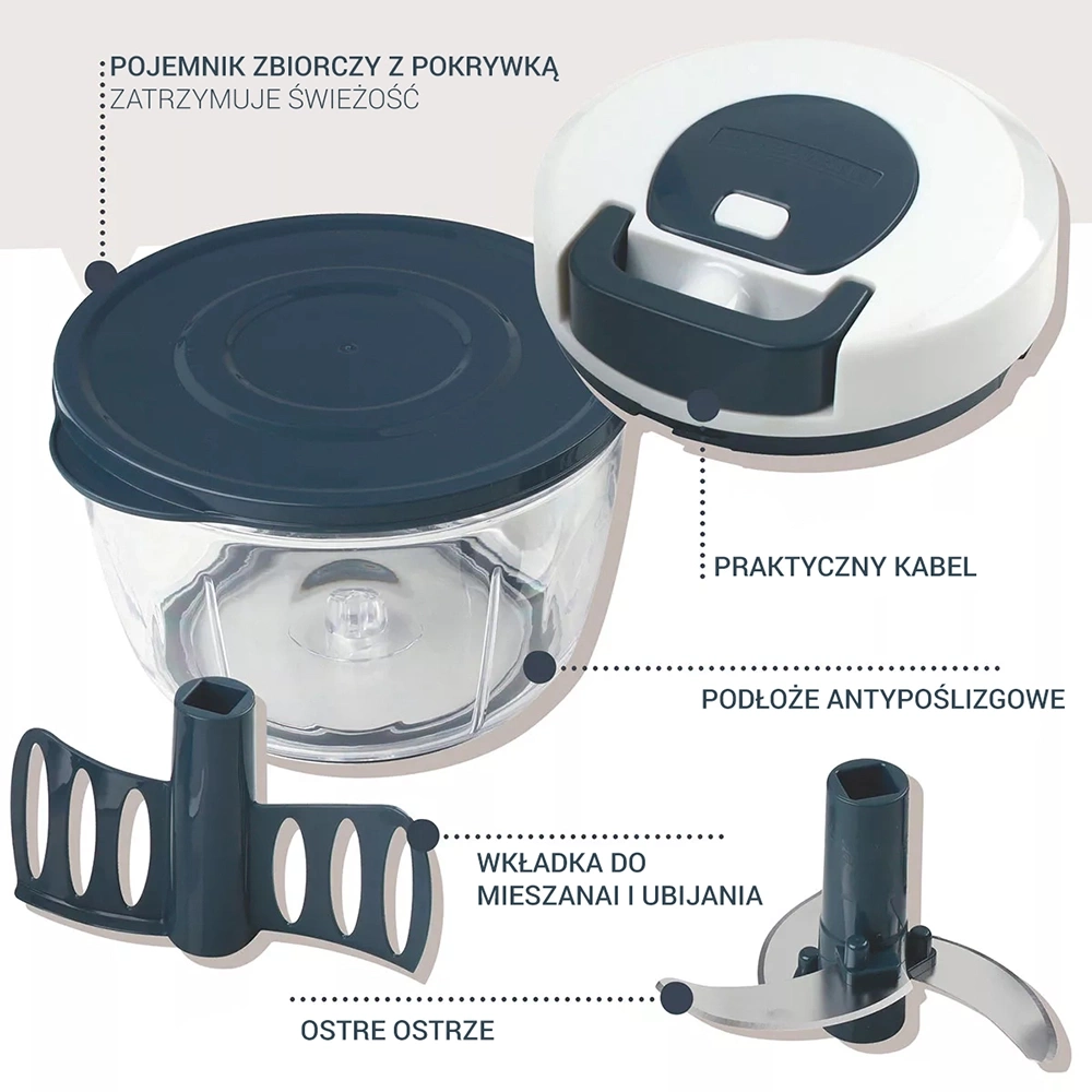 Szatkownica rozdrabniacz ręczny siekacz warzyw cebuli  Fackelmann  27907