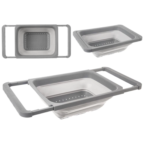 Cedzak kuchenny silikonowy składany KEMP 39x26,5 cm