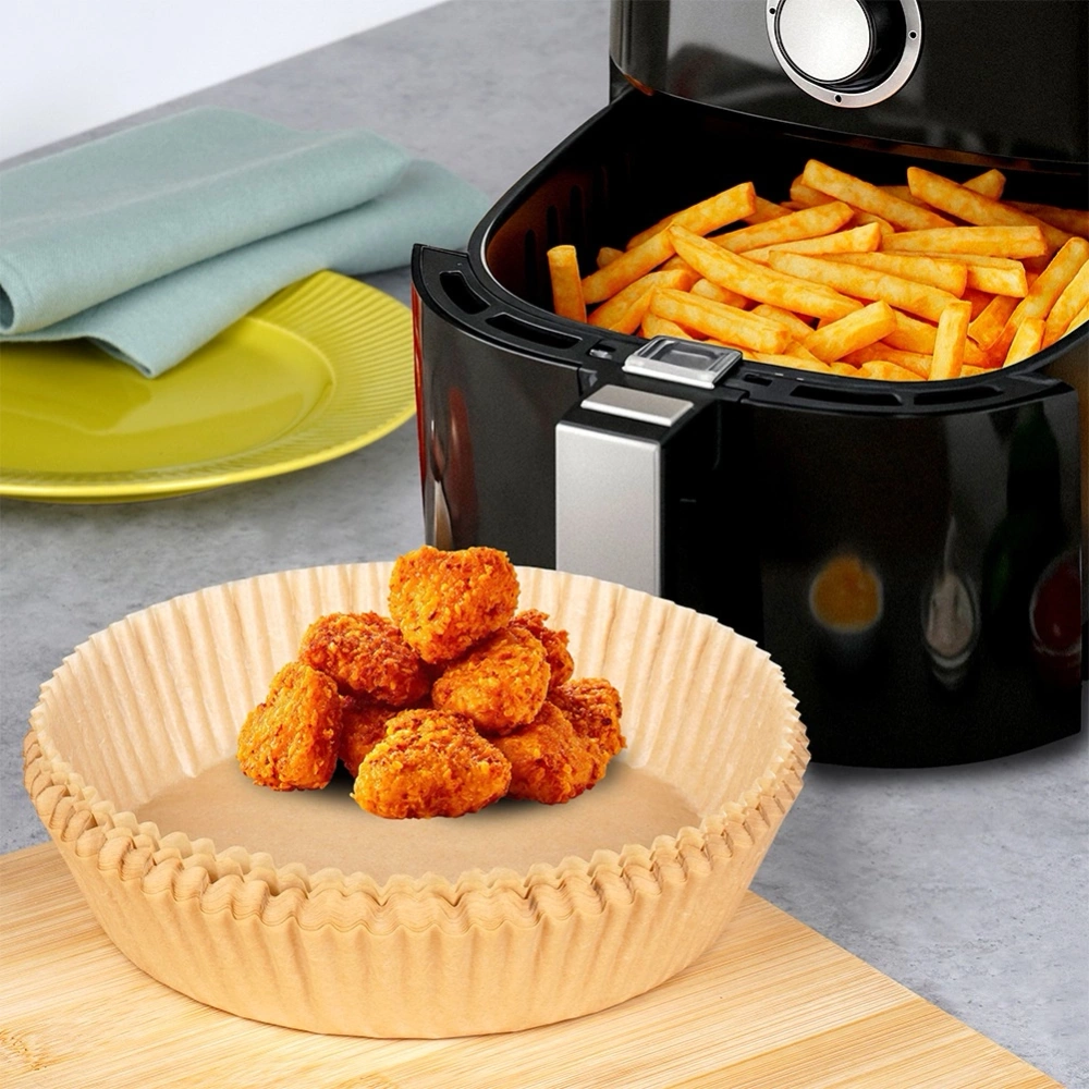 Wkład do frytkownicy beztłuszczowej Air Fryer papierowy okrągły 19 cm 50 szt.