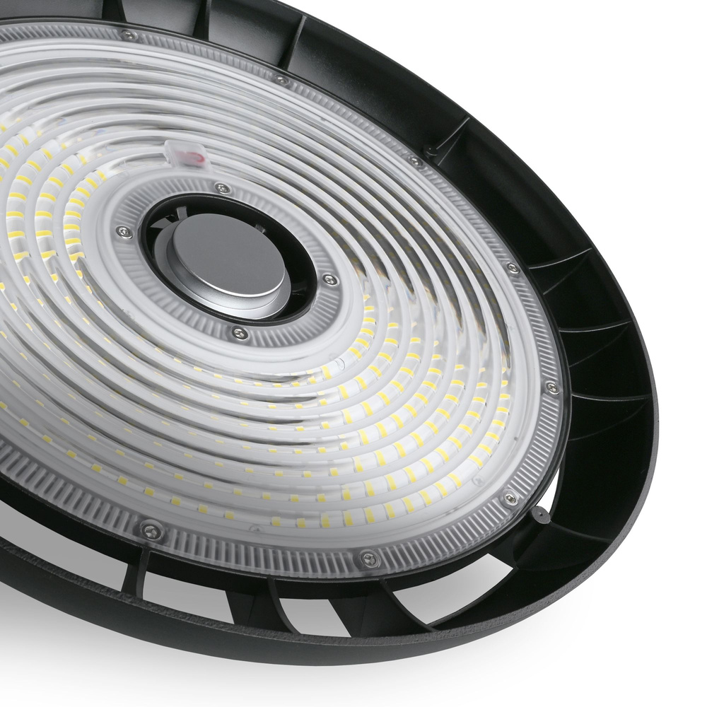 Lampa przemysłowa LED High Bay 200W 5000K 36000lm czarna do hali magazynu