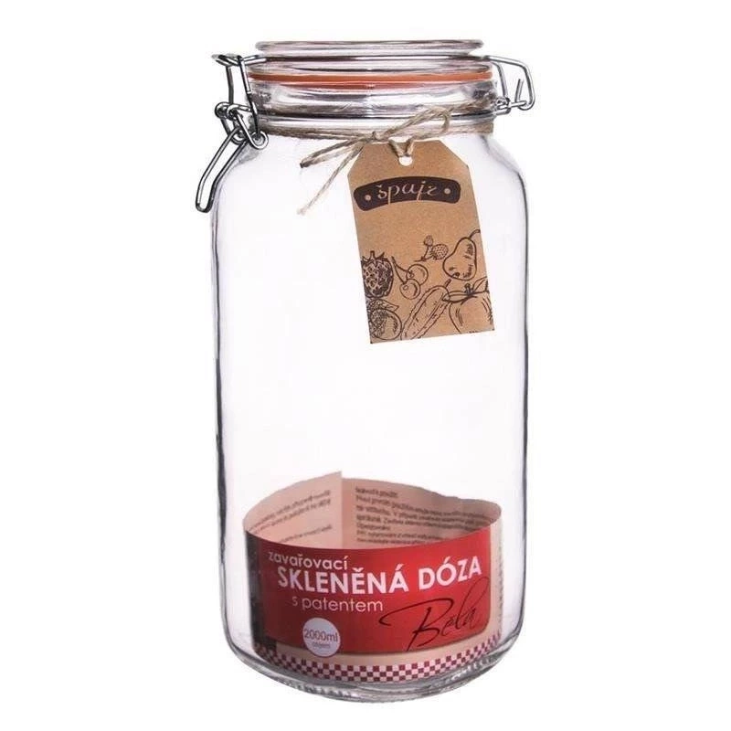 Słoik patentowy z klipsem szklany 2 l