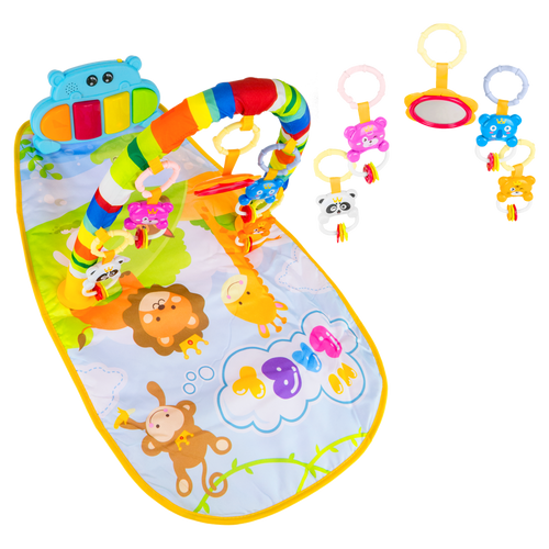 Interaktywna mata edukacyjna z zabawkami + pianino