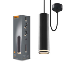 Oprawa wisząca punktowa oświetleniowa czarna tuba aluminium Videx 30W GU10