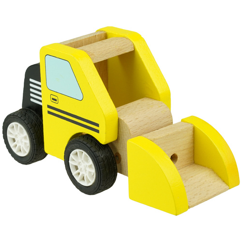 Drewniane auto samochód koparka