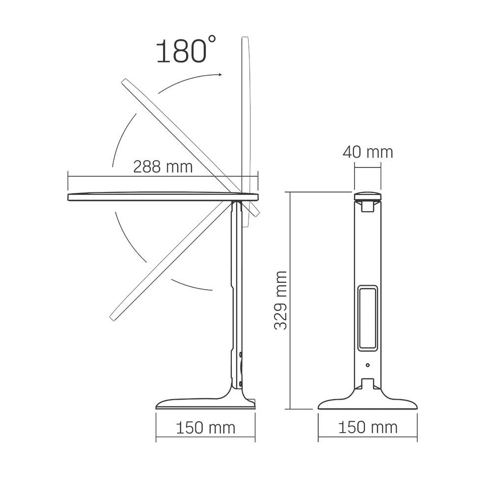 Lampa biurkowa LED ściemnialna VIDEX-LAMPA-BIURKOWA-RIO-BIAŁA