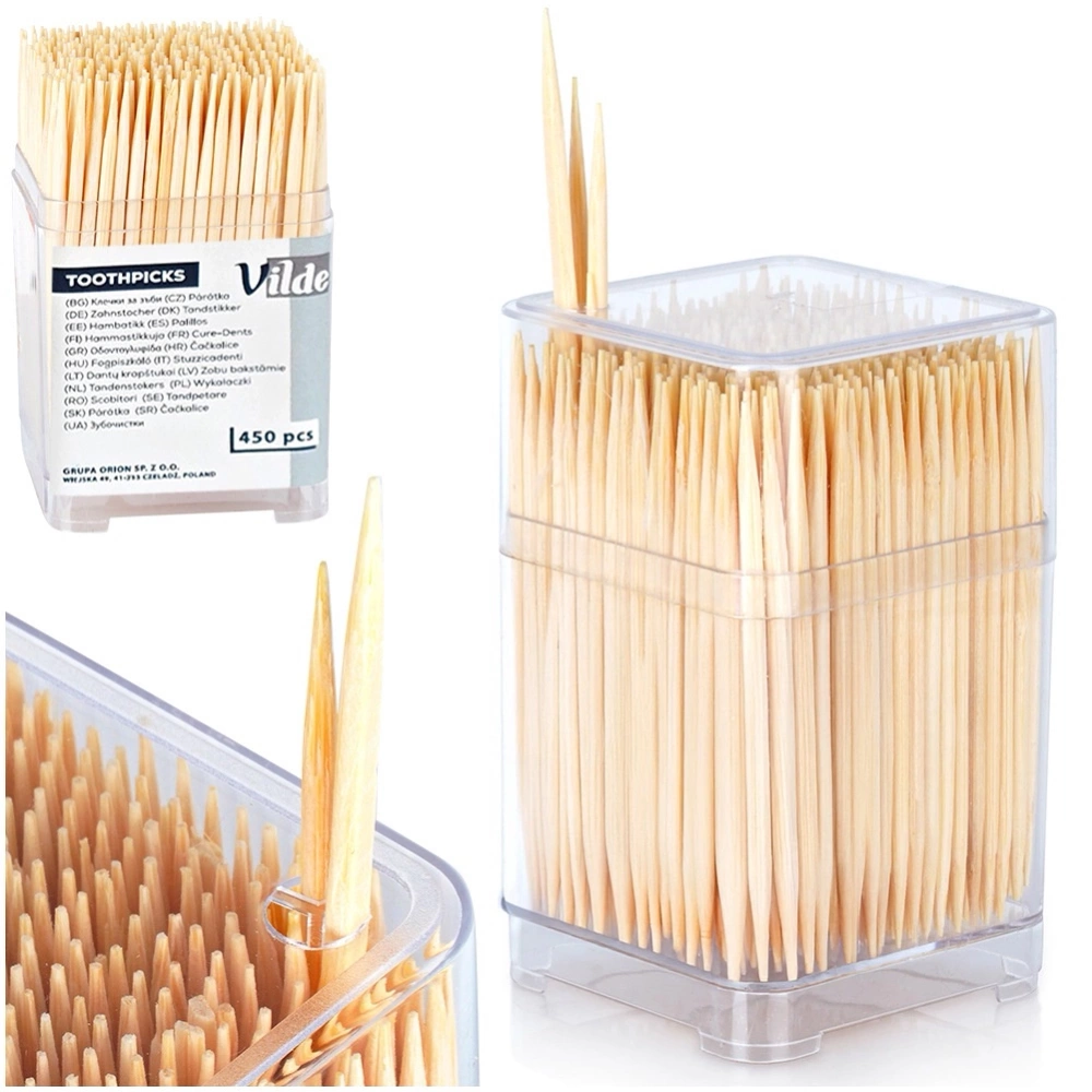 Wykałaczki bambusowe 6,5 cm 450 szt.